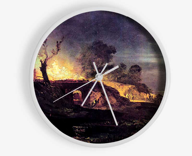 Joseph Mallord Turner Coalbrookdale Clock - Wallart-Direct UK