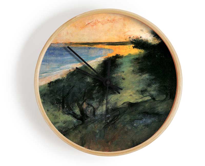 Lesser Ury Coast Of Rugen Clock - Wallart-Direct UK