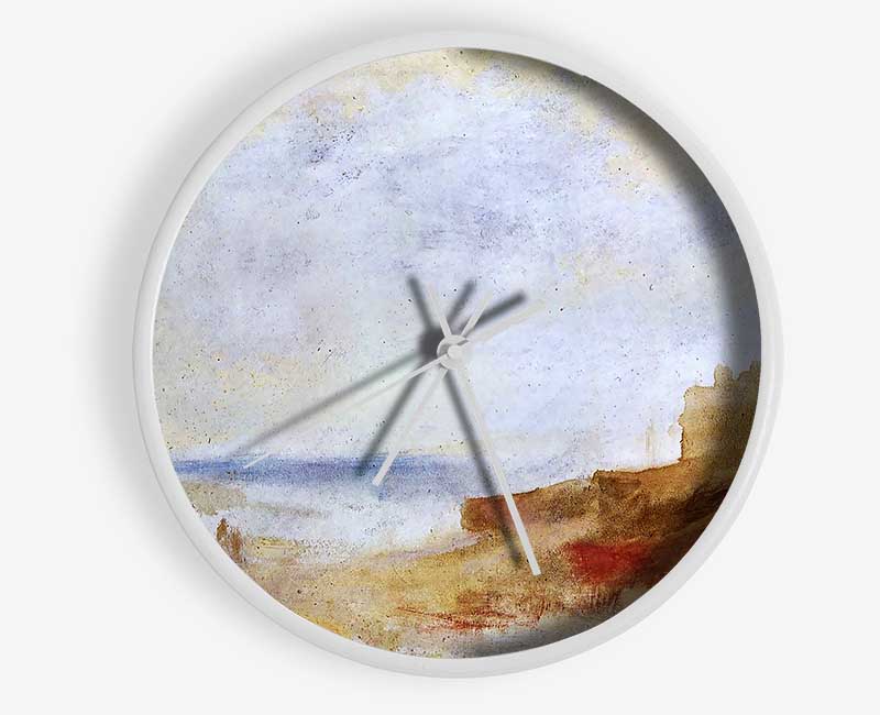 Joseph Mallord Turner Coastal Scene With Buildings Clock - Wallart-Direct UK