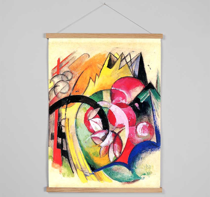 Franz Marc Coloured Flowers Hanging Poster - Wallart-Direct UK