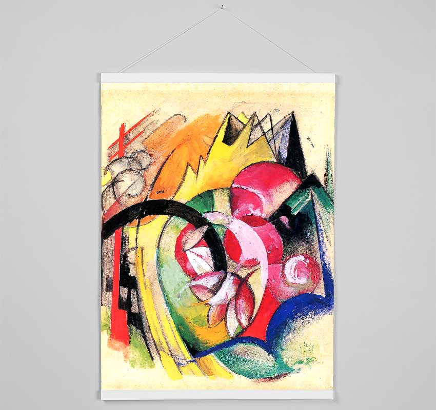 Franz Marc Coloured Flowers Hanging Poster - Wallart-Direct UK