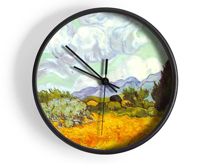 Van Gogh Cornfield With Cyprusses Clock - Wallart-Direct UK