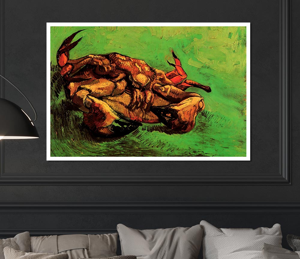 Van Gogh Crab On Its Back Print Poster Wall Art