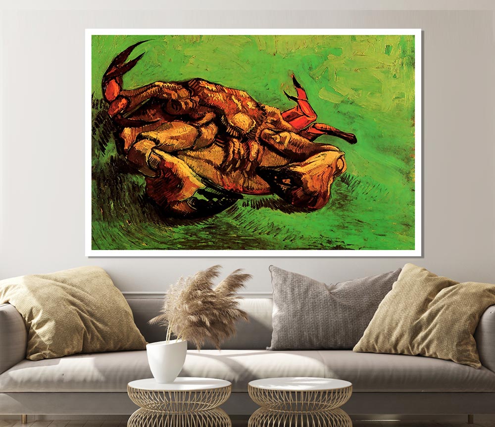 Van Gogh Crab On Its Back Print Poster Wall Art