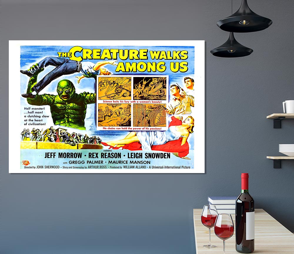 Creature Walks Among Us Poster 4 Print Poster Wall Art