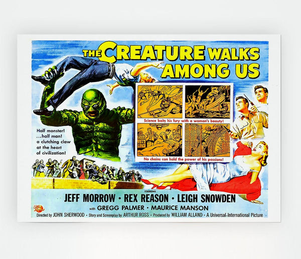 Creature Walks Among Us Poster 4 Print Poster Wall Art