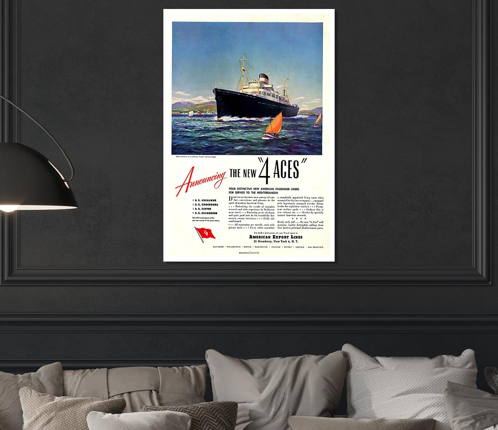 Cunard Line Print Poster Wall Art