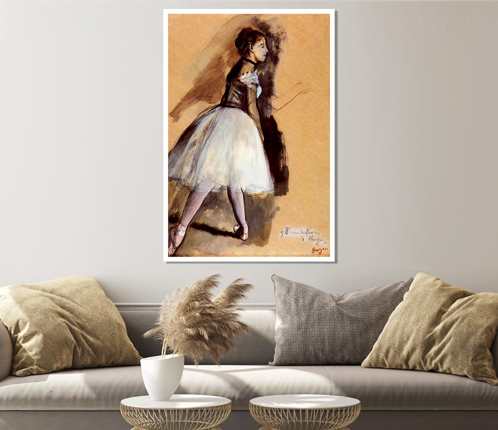 Degas Dancer In Step Position 1 Print Poster Wall Art