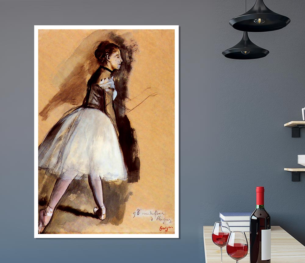 Degas Dancer In Step Position 1 Print Poster Wall Art