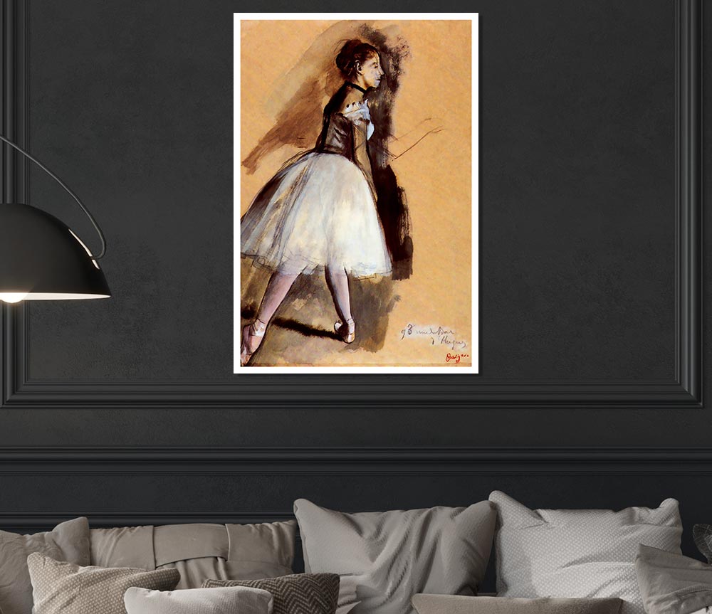 Degas Dancer In Step Position 1 Print Poster Wall Art