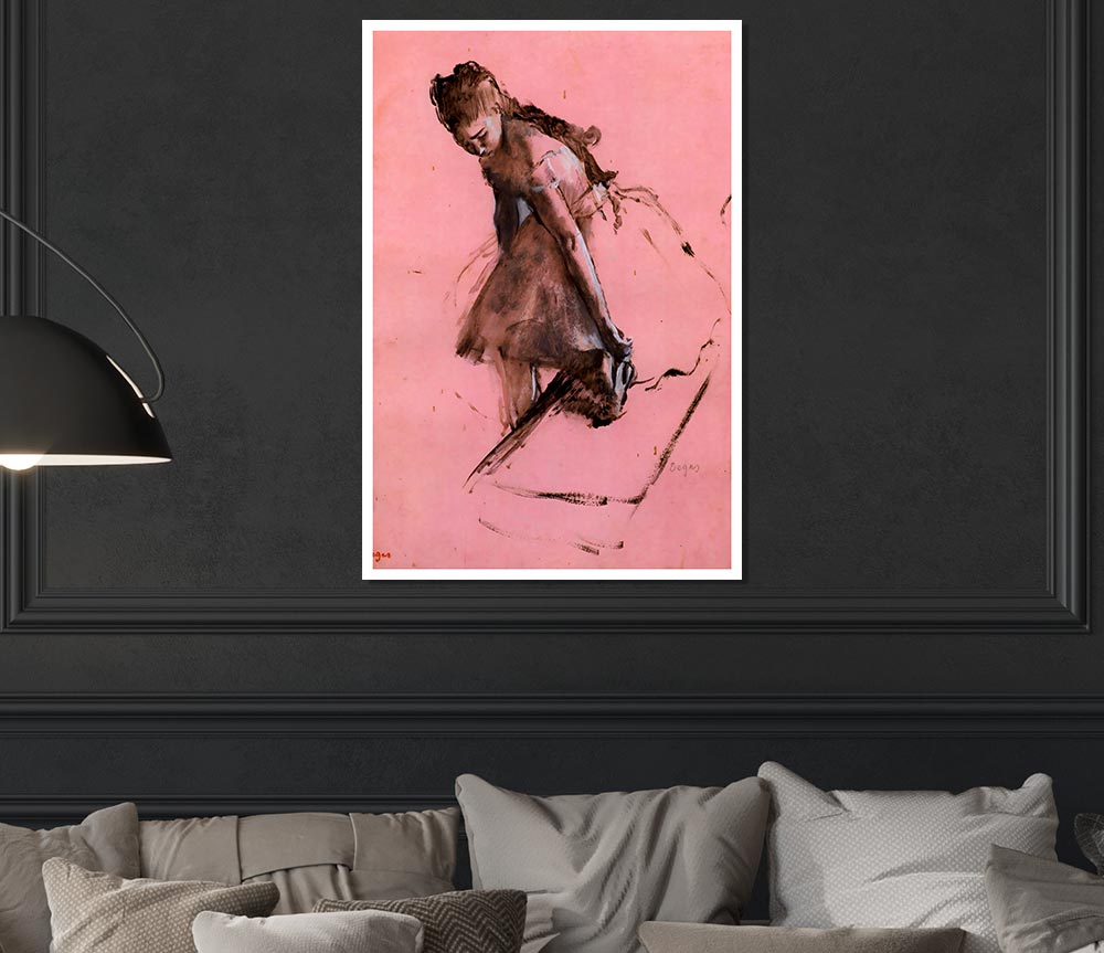 Degas Dancer Slipping On Her Shoe Print Poster Wall Art