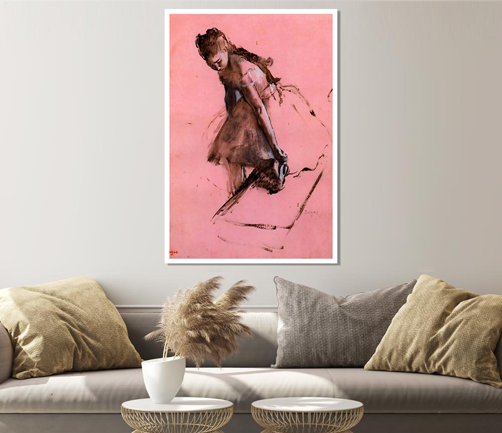 Degas Dancer Slipping On Her Shoe Print Poster Wall Art