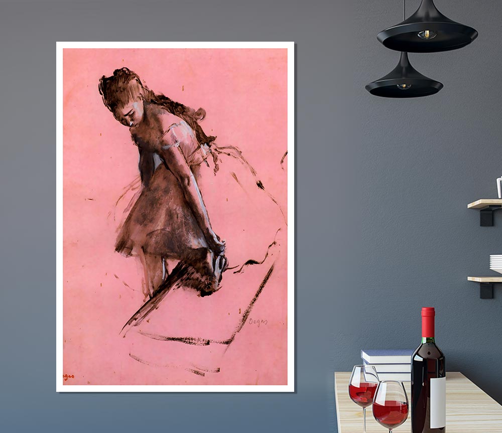 Degas Dancer Slipping On Her Shoe Print Poster Wall Art