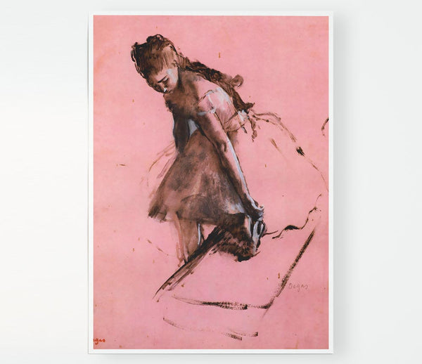 Degas Dancer Slipping On Her Shoe Print Poster Wall Art