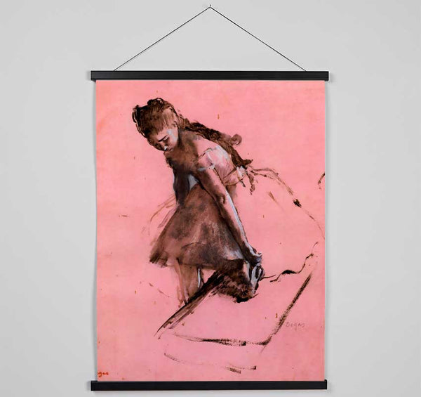 Degas Dancer Slipping On Her Shoe Hanging Poster - Wallart-Direct UK