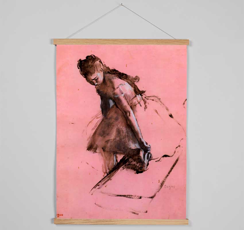 Degas Dancer Slipping On Her Shoe Hanging Poster - Wallart-Direct UK