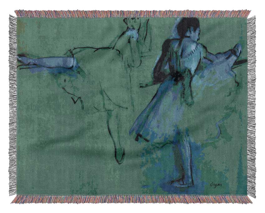 Degas Dancers At The Bar 2 Woven Blanket