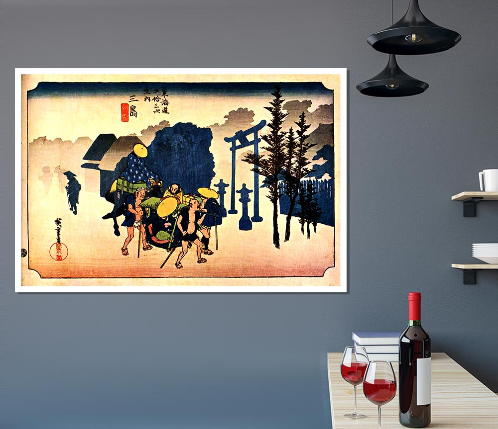 Hiroshige Dawn Mist Print Poster Wall Art