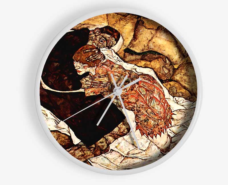 Schiele Death And The Woman Clock - Wallart-Direct UK