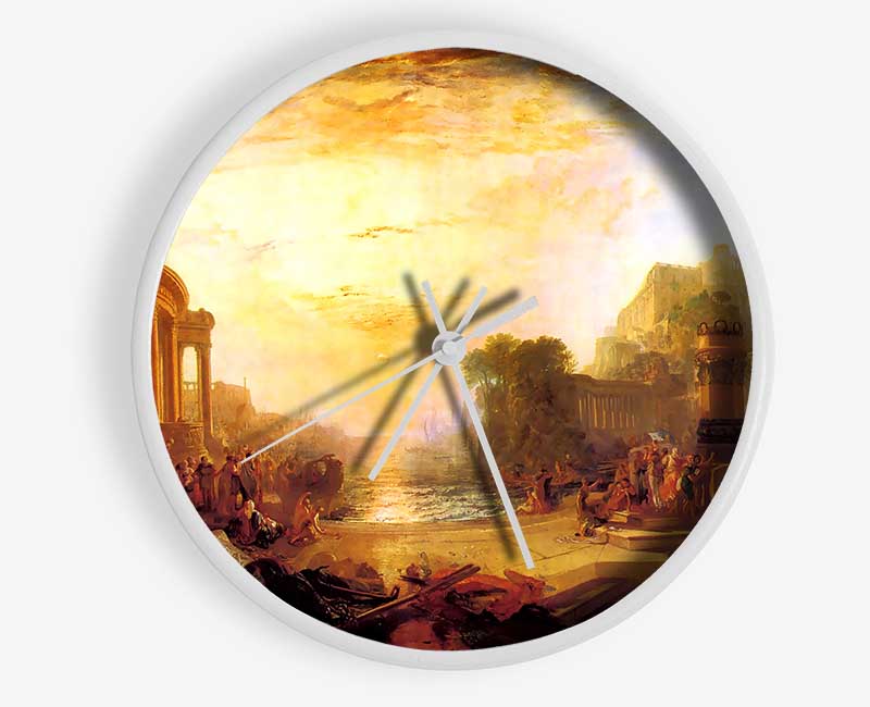 Joseph Mallord Turner Decline Of Carthagen Clock - Wallart-Direct UK