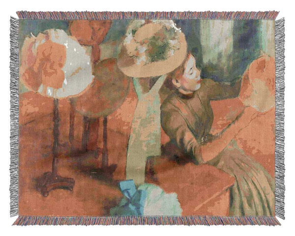 Degas The Millinery Shop Woven Blanket