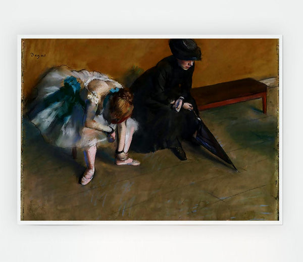 Degas Waiting Print Poster Wall Art