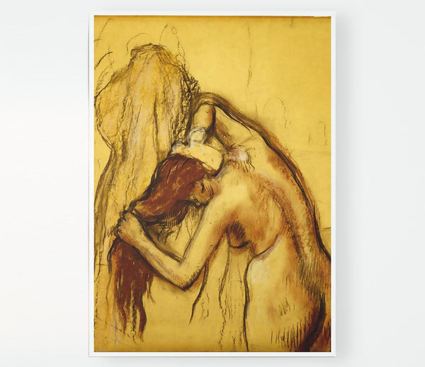 Degas Woman Drying Herself Print Poster Wall Art