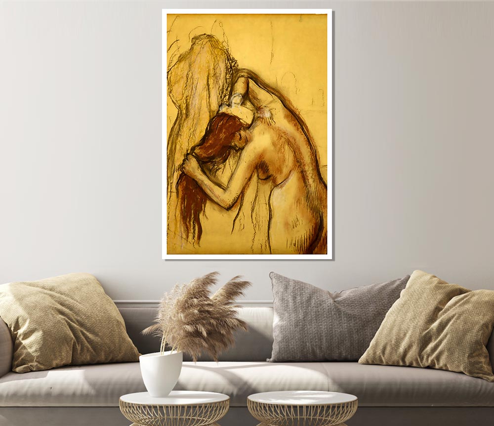 Degas Woman Drying Herself Print Poster Wall Art