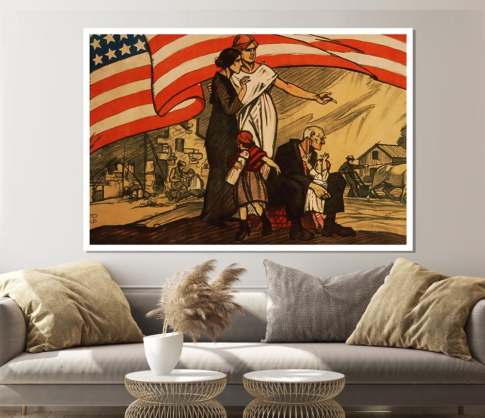 Devastated By War Print Poster Wall Art