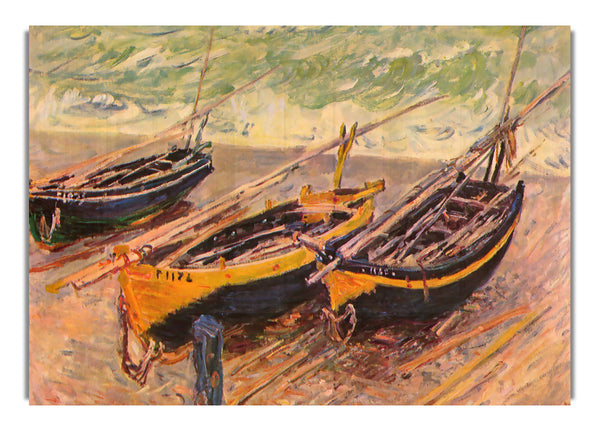 Dock Of Étretat (Three Fishing Boats) By Monet