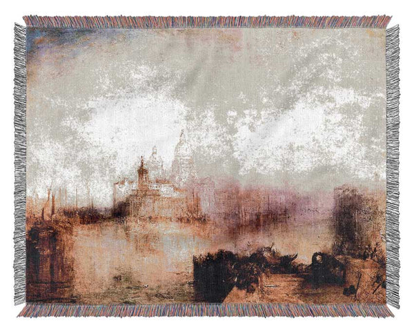 Joseph Mallord Turner Dogana And Santa Maria In Venice Woven Blanket