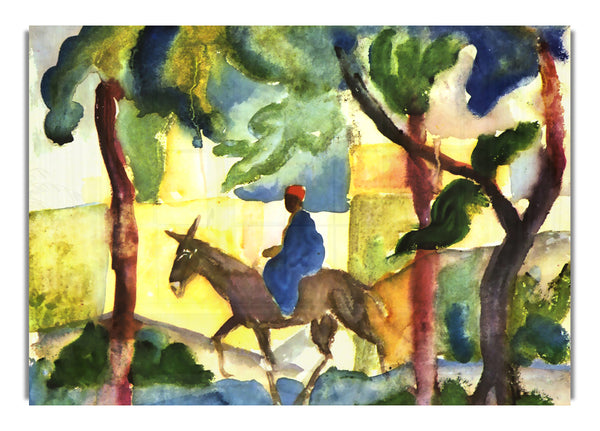 Donkey Rider By August Macke