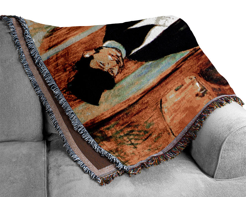 Toulouse Lautrec Dr Tapia De Celeyran Woven Blanket