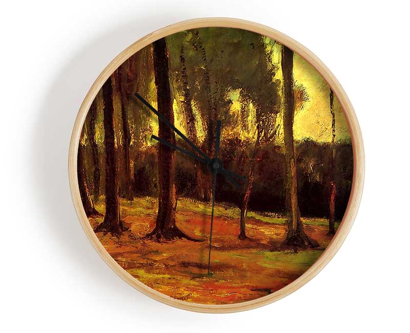 Van Gogh Edge Of A Wood Clock - Wallart-Direct UK