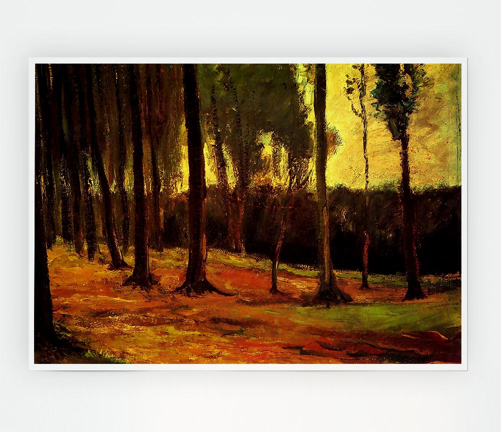 Van Gogh Edge Of A Wood Print Poster Wall Art