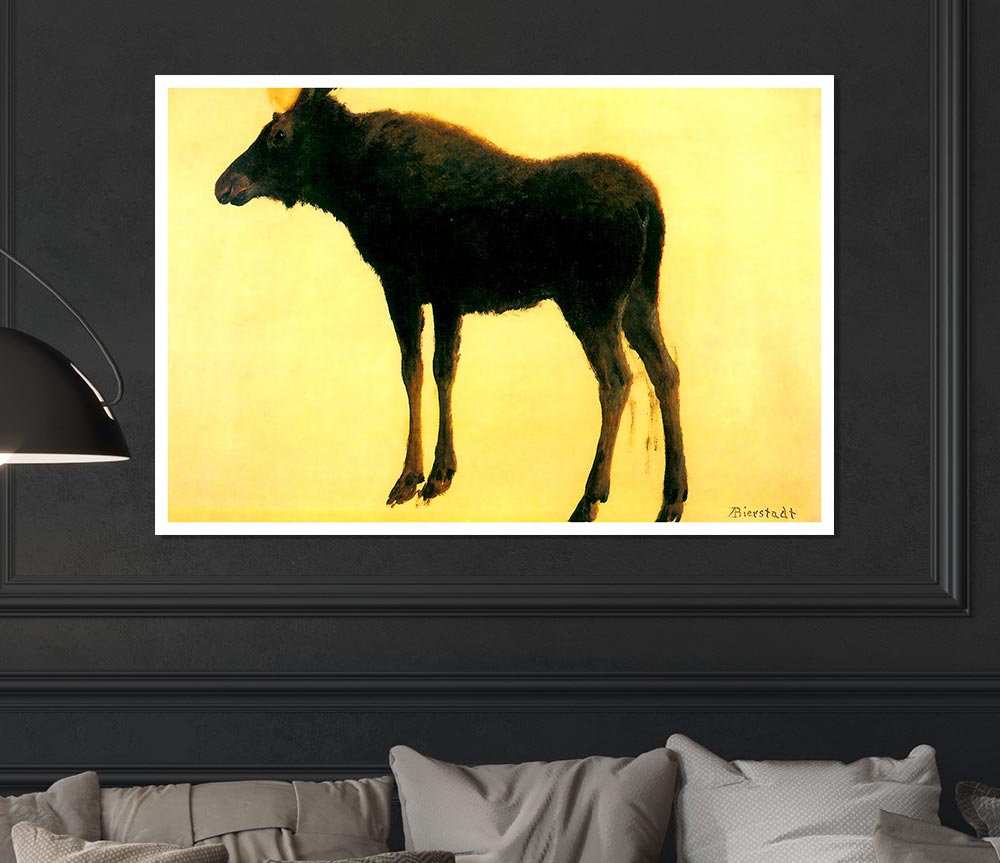 Bierstadt Elk Print Poster Wall Art