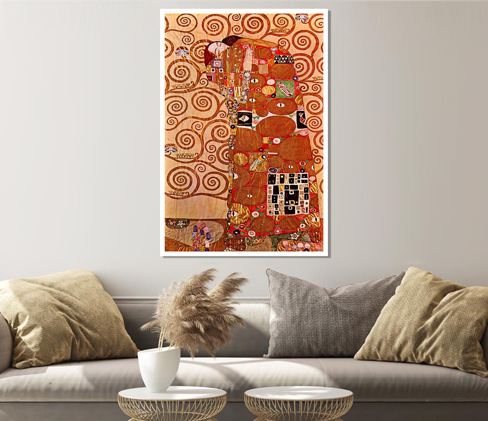 Klimt Embrace Print Poster Wall Art