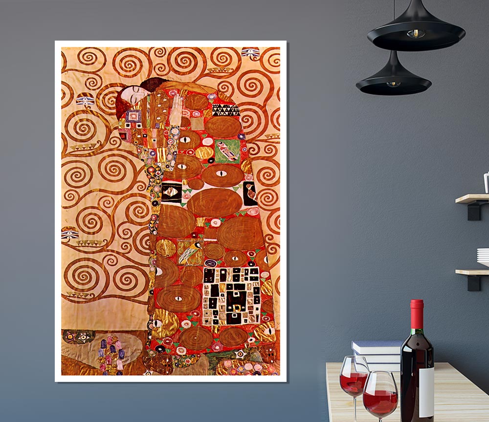 Klimt Embrace Print Poster Wall Art