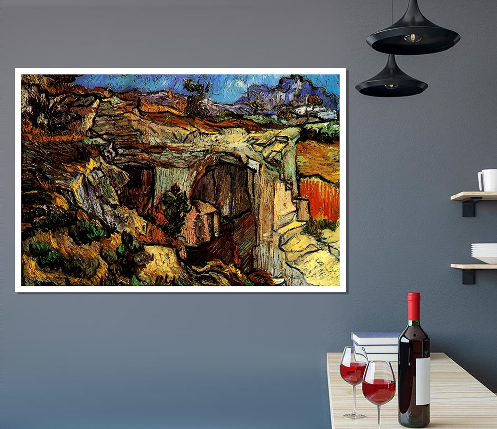 Van Gogh Entrance To A Quarry Near Saint Remy Print Poster Wall Art