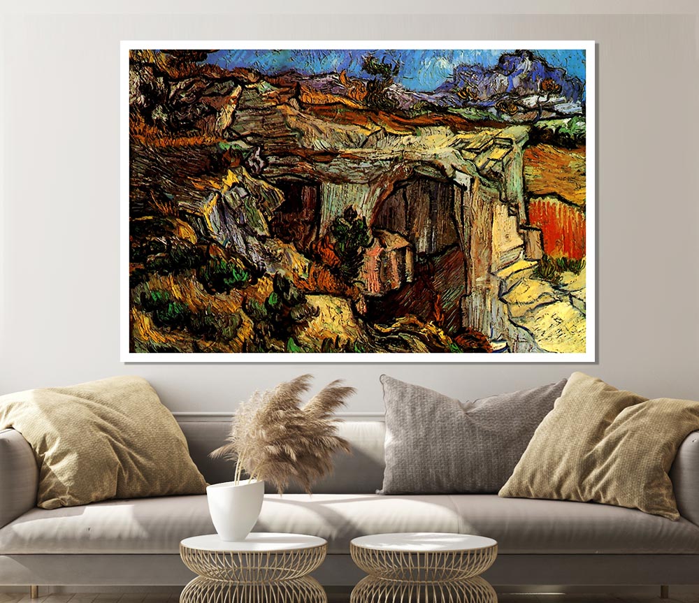 Van Gogh Entrance To A Quarry Near Saint Remy Print Poster Wall Art