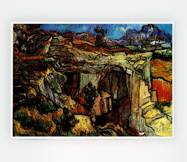 Van Gogh Entrance To A Quarry Near Saint Remy Print Poster Wall Art