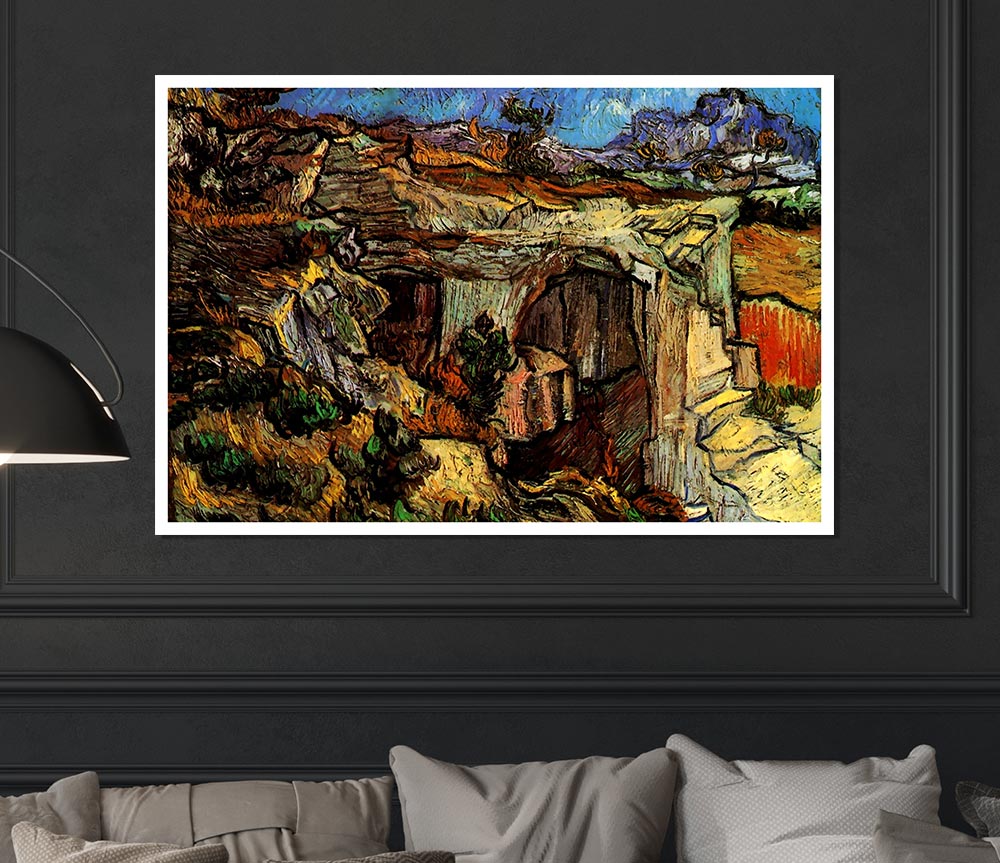 Van Gogh Entrance To A Quarry Near Saint Remy Print Poster Wall Art