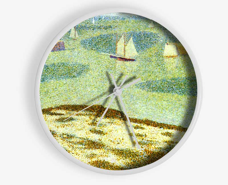 Seurat Entrance To Port-En-Bessin Clock - Wallart-Direct UK