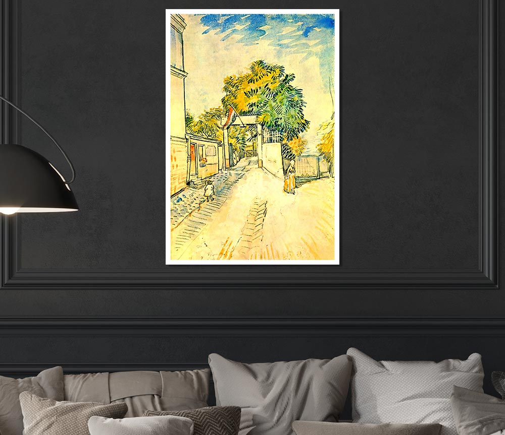 Van Gogh Entrance To The Moulin De La Galette Print Poster Wall Art