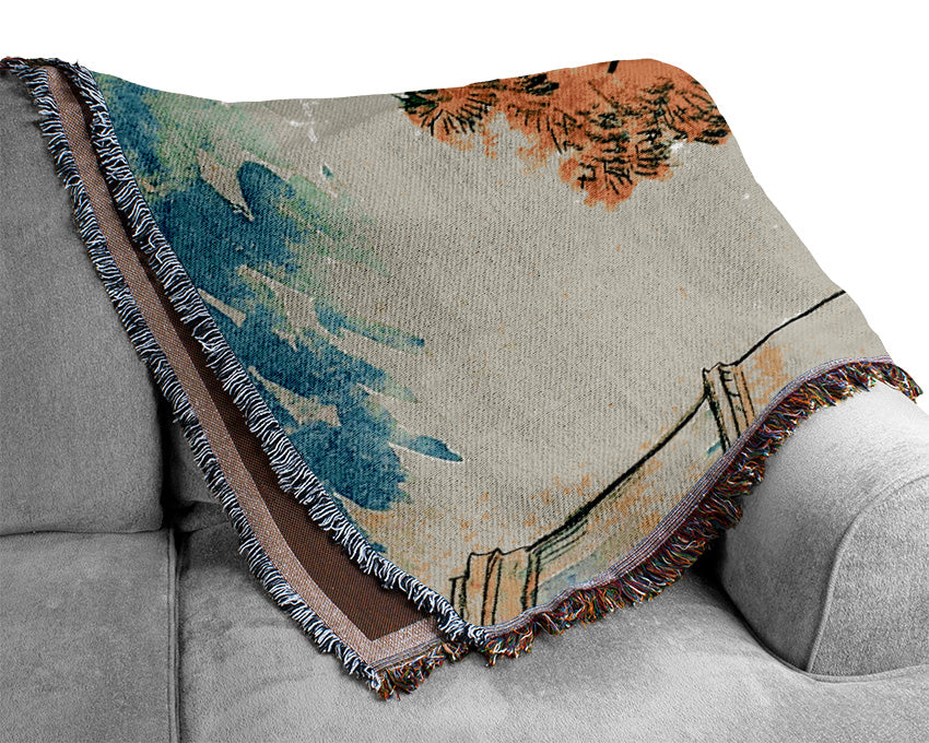 Van Gogh Entrance To The Moulin De La Galette Woven Blanket