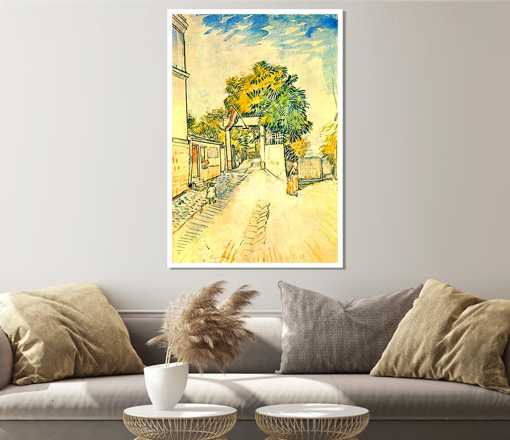 Van Gogh Entrance To The Moulin De La Galette Print Poster Wall Art