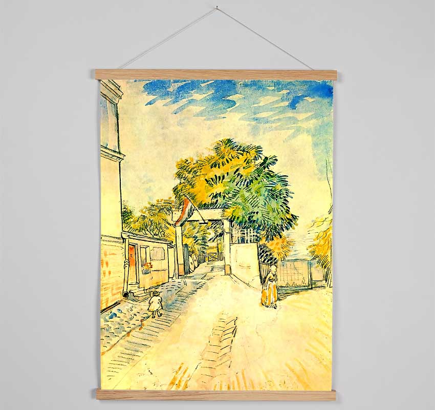 Van Gogh Entrance To The Moulin De La Galette Hanging Poster - Wallart-Direct UK