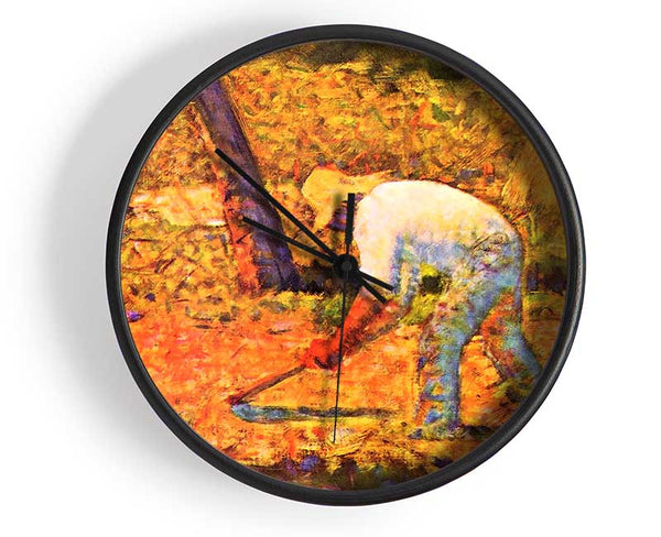 Seurat Farmer With Hoe Clock - Wallart-Direct UK