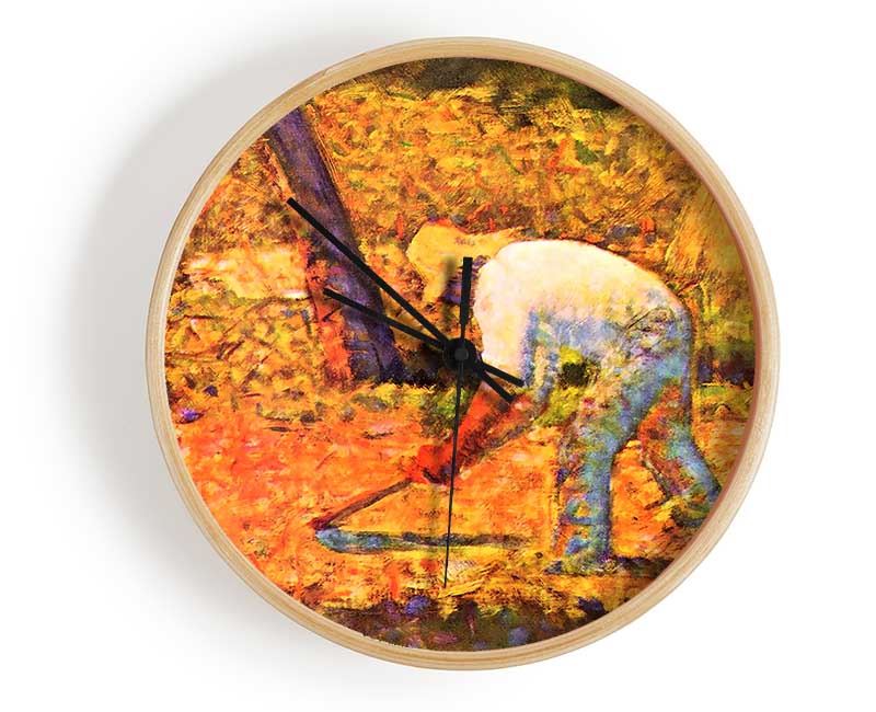 Seurat Farmer With Hoe Clock - Wallart-Direct UK