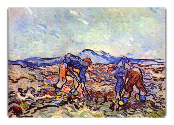 Farmers At Work By Van Gogh